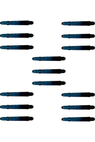 5 Set 15 Adet 35mm Mavi-siyah Polikarbon Şeffaf Dart Shaft-şaft