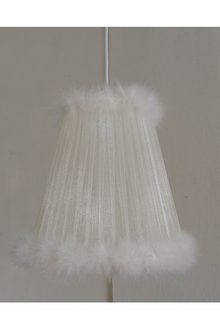 N-56 Krem Organze Yatak Odası Çocuk Ve Bebek Odası Avize Pembe Krem