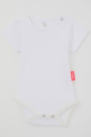 Breeze Kız Bebek Çıtçıtlı Kısa Kollu Zıbın Body Basic 0-9 Ay , Ekru