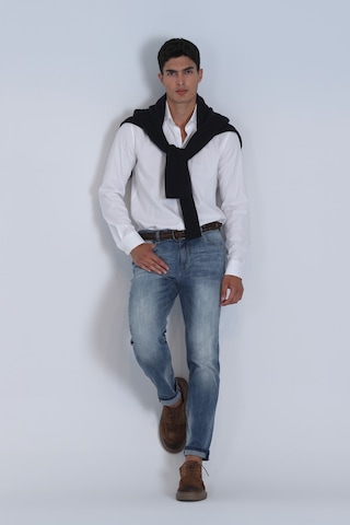 Lufian Erkek Danıel Basic Slim Fit Gömlek 112010640 Beyaz Beyaz