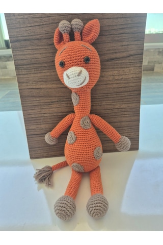 Sevimli Zürafa Amigurumi Turuncu