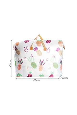 Sones Giysi Yorgan Saklama Çantası Büyük Kapasiteli Su Geçirmez Nem Geçirmez Taşınma Bagaj Çantası, Stil: 120l Ekstra Büyük Ananas Diğer