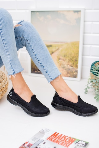 Nesil Shoes Dvm 801 Siyah Faylon Taban Kadın Yürüyüş Ayakkabısı-siyah Siyah