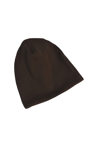 Luess Çocuk Unisex Fitilli Kışlık Bere Kahverengi