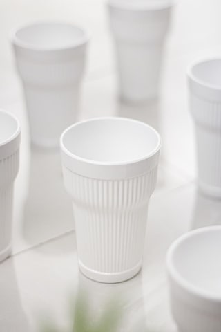 Akrilik Beyaz Tekli Uzun Bardak & Su  Meşrubat Bardağı 400 ml ( Cam Değildir )