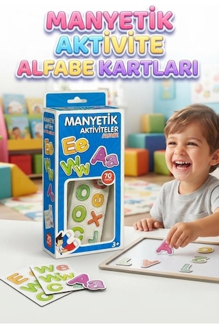 Manyetik Alfabe Seti 70 Parça Eğitici Harfler Ve Okul Öncesi Dil Gelişimi Destekleyen Oyun