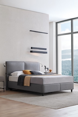Yataş Adapt Rest 2'li Baza, Başlık Set - Gri 100x200 Cm