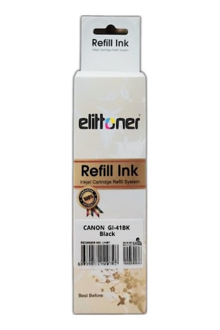 Elittoner Canon Gı-41bk Mürekkep Siyah G1420, G2420, G3420 170ml