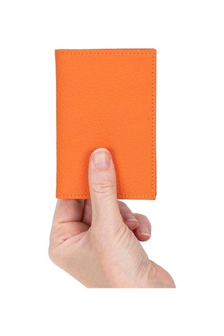 Bloominbag Bloomcard Verta Burnt Orange Hakiki Deri Dikey Kartlık Turuncu