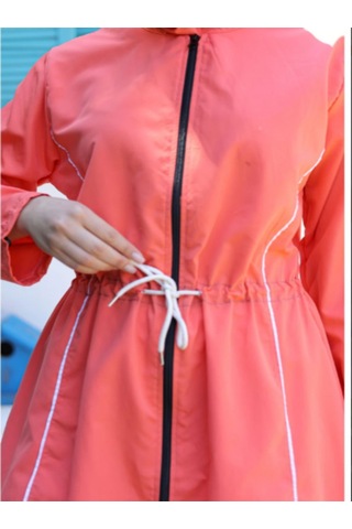 Paraşüt Kumaş Tesettür Mayo Pembe