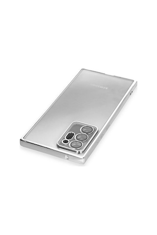 Gld-spt- Newface Samsung Uyumlu Galaxy Note 20 Ultra Kılıf Razer Lensli Silikon - Gümüş