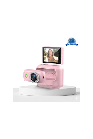 1080p Dijital Video Kamera 32gb Kart Dijital Vlog Fotoğraf Makinesi Türkçe Pembe Najmaddin