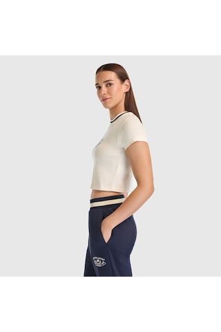 New Balance Nb Lifestyle Women Tshirt Kadın Bej T-shirt - Wnt3501 Krem