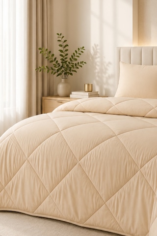 Formeya Bej Soft Slikon Yorgan Tek Kişilik 155 215