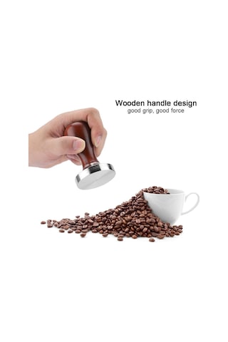 Adet 58mm El Kırmızı Sandal Ağacı Kahve Sabotaj Kahve Çekirdeği Basın Kahve Öğütme Makinesi