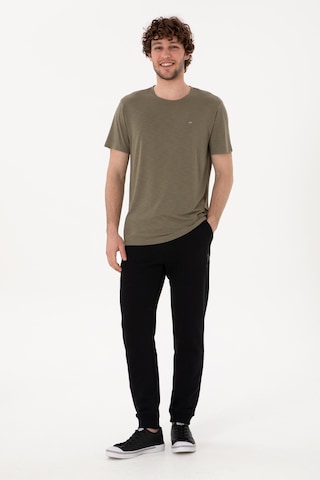 U.S. Polo Assn. Lastikli Bel Slim Fit Erkek Örme Pantolon Herold Siyah