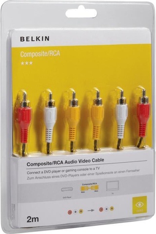 Belkin F3Y083Bf2M 3Rca 3Rca Kablo 2Metre