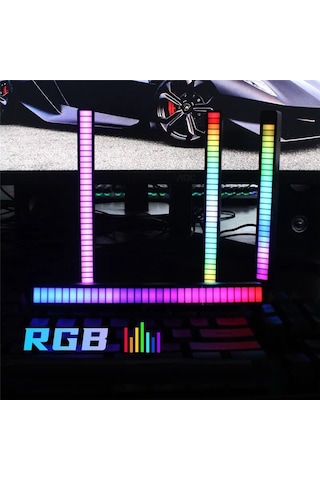 Sese Duyarlı Ekolayzer 32 Led 8 Mod 18 Renk Çubuk Led