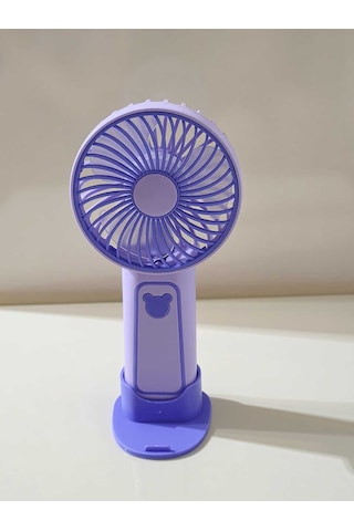 Masaüstü Stantlı 3 Kademeli Taşınabilir Mini Fan Şarjlı El Vantilatörü