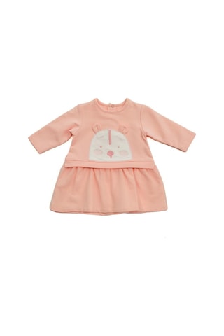 Dear_Enika Andywawa Kız Bebek Tavşan Kabartmalı Pembe Elbise Ac22373