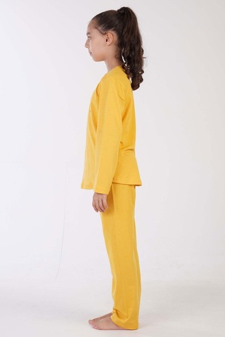 Kız Çocuk Uzun Kol Sarı Pijama Takımı C3t0n7o122 001
