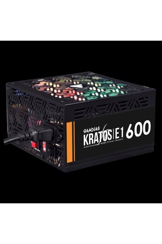 Gamdıas Kratos E1-600, 600w, Rgb, Gamıng, Atx, Power Supply Psu