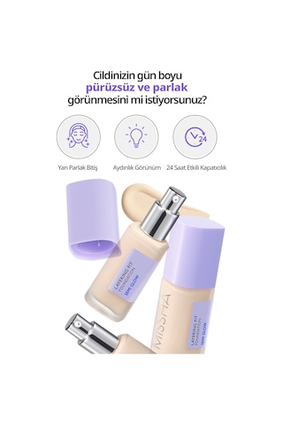 Yarı Parlak Bitişli Nemlendirici Fondöten Layering Fit Foundation Semi Glow No.21 Fair 21