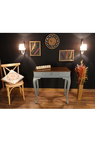 Wooding 80 Cm Çekmeceli Masif Gri Ceviz Dresuar (548586242) Gri