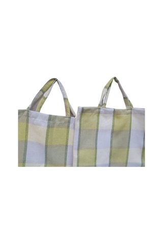 PAZAR ÇANTA 2 adet Döşemelik KumaşDama  Kareli Desen 30 kg Taşıma Kapasite Kutuda sevk El yapım