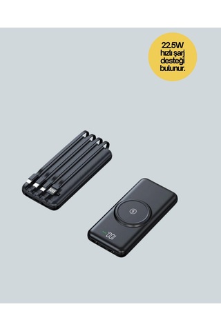 Güçlü 10000mah Kablosuz Powerbank Seyahat İçin Kompakt Model