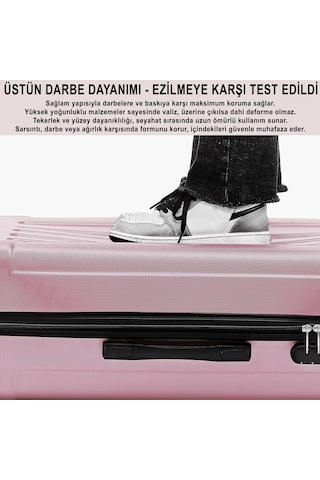 Anthony Jackson Ultra Hafif Abs Büyük Boy Valiz Trıon Pembe