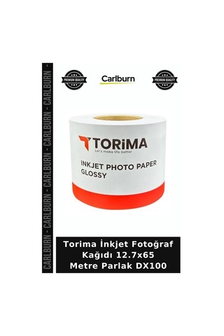 Torima İnkjet Fotoğraf Kağıdı 12.7x65 Metre Parlak Dx100 Belge Basımı Kağıt Rulo Görsel Baskı