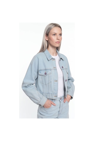 Regular Fit Kadın Ceket Denim