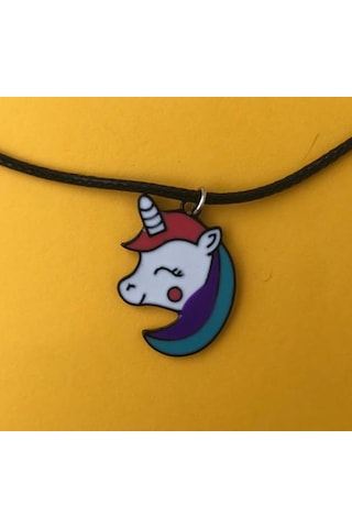 Unicorn Kolye Unisex İpli Kolye Pytkkoly317 Çok Renkli