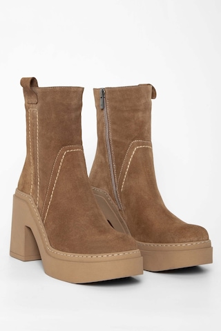 Tamer Tanca Kadın Hakiki Deri Vizon Casual Bot 33 17800 Bn Bot Sk23/24 Vızon Suet