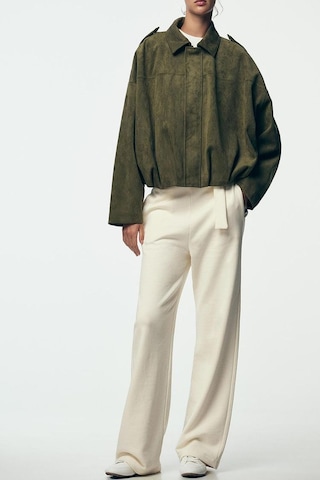 Prifaldi Süet Görünümlü Bomber Ceket Haki