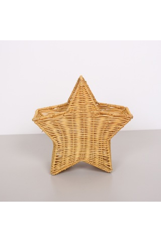 Bohem Rattan Yıldız Çatallık Ve Kaşıklık 26x17, Iskandinav, Modern