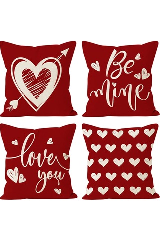 Yastıklar, Modern Dekorasyon Oturma Odası Yastık Kılıfları, Romantik Yastık Kılıfları, Kanepe İçin Süper Yumuşak Yastıklar 4pc Diğer