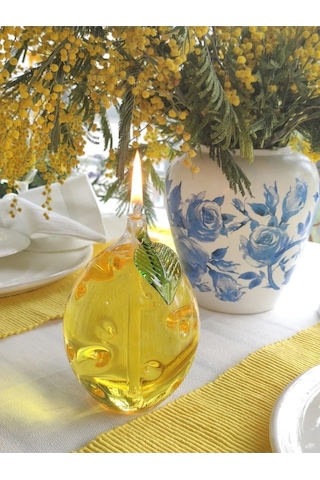 2 Adet 400ml Sarı Kandil Yağı Kokusuz Dumansız Gaz Lambası Yakıtı Sarı