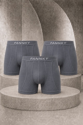 Fit Women Erkek Casual Comfort Günlük 3 Lü Gri Boxer