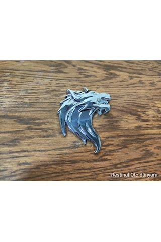 Kurt Başlı Metal Amblem 3d Krom Oto Bagaj Kapı Çamurluk 3m Bantlı Bozkurt Amblem Araba Logo Aksesuar