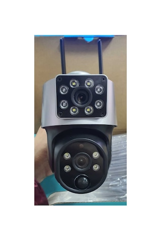 Çift Lens Güneş Enerjili Kamera Ip Wifi Kablosuz Güvenlik Kamerası V380 Ip66 Dış Mekan Ptz Kontrol