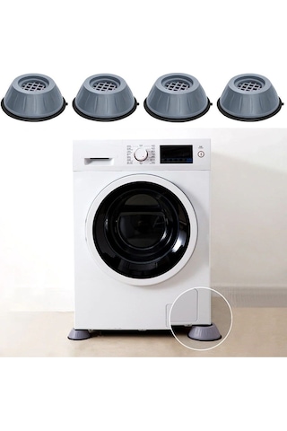 İsgstore Çamaşır Makinesi Sarsıntı Titreşim Ses Önleyici Kaydırmaz Ayak 4lü Set