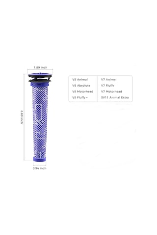 Dyson V7 V8 Cordless Uyumlu Ön Filtre 4 Adet