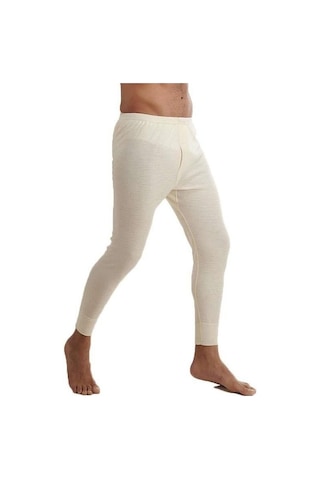 Hasyün Erkek Uzun Yün Don Uzun Yün Içlik Woolmark Sertifikalı Eko Krem