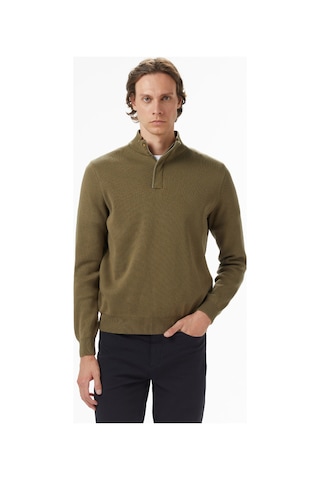 Nautica Erkek Yeşil Classic Fit Kazak Düz S57220t Yeşil