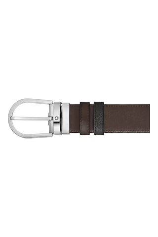 Montblanc At Nalı Tokalı 35 Mm Grain Deri Çift Taraflı Kemer 2221 Kahverengi