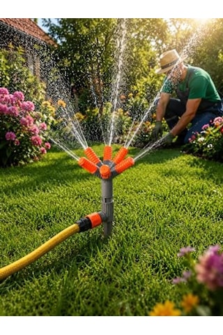 Döner Bahçe Sulama Fıskiyesi, 5'li Sprinkler Seti