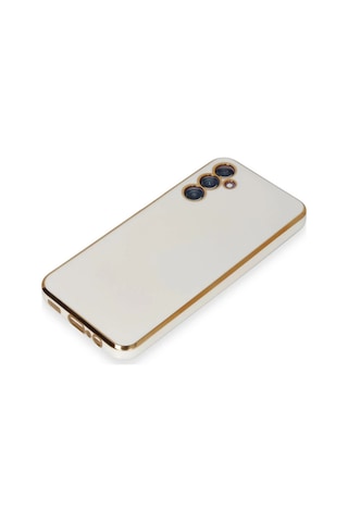 Uray Store Samsung Galaxy Uyumlu M14 5g Kılıf Volet Silikon - Beyaz