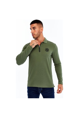 Ar-ma Erkek Slim Fit Fermuarlı Polo Yaka Sweatshirt İnce Modal Pamuk Elastan Karışımlı Örme İnterlok Kumaş K30554989102 Yeşil-y1 Yeşil